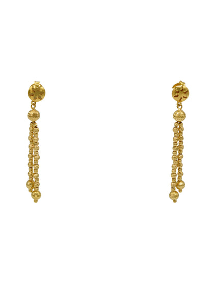 22ct Gold Ball 2 Row Necklace Set