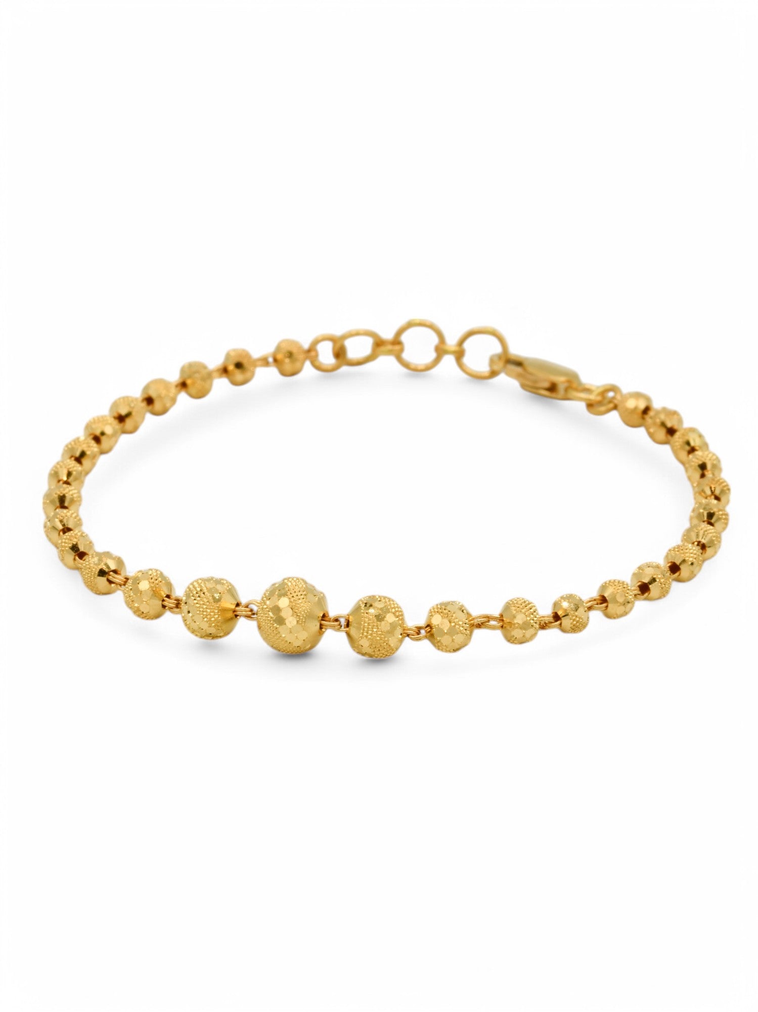 22ct Gold Ball Ladies Bracelet