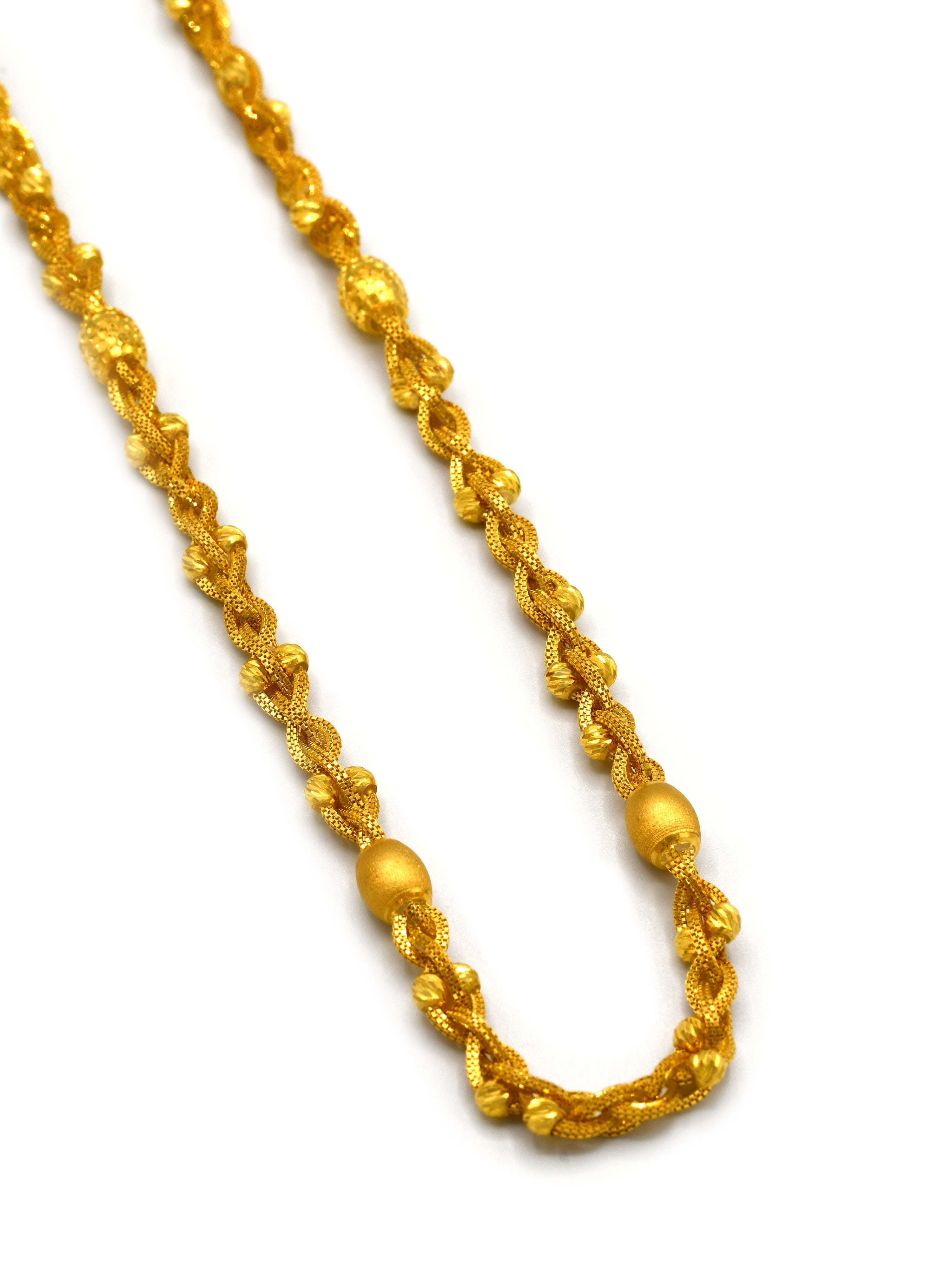 22ct Gold Ball Choti Fancy Chain - Roop Darshan