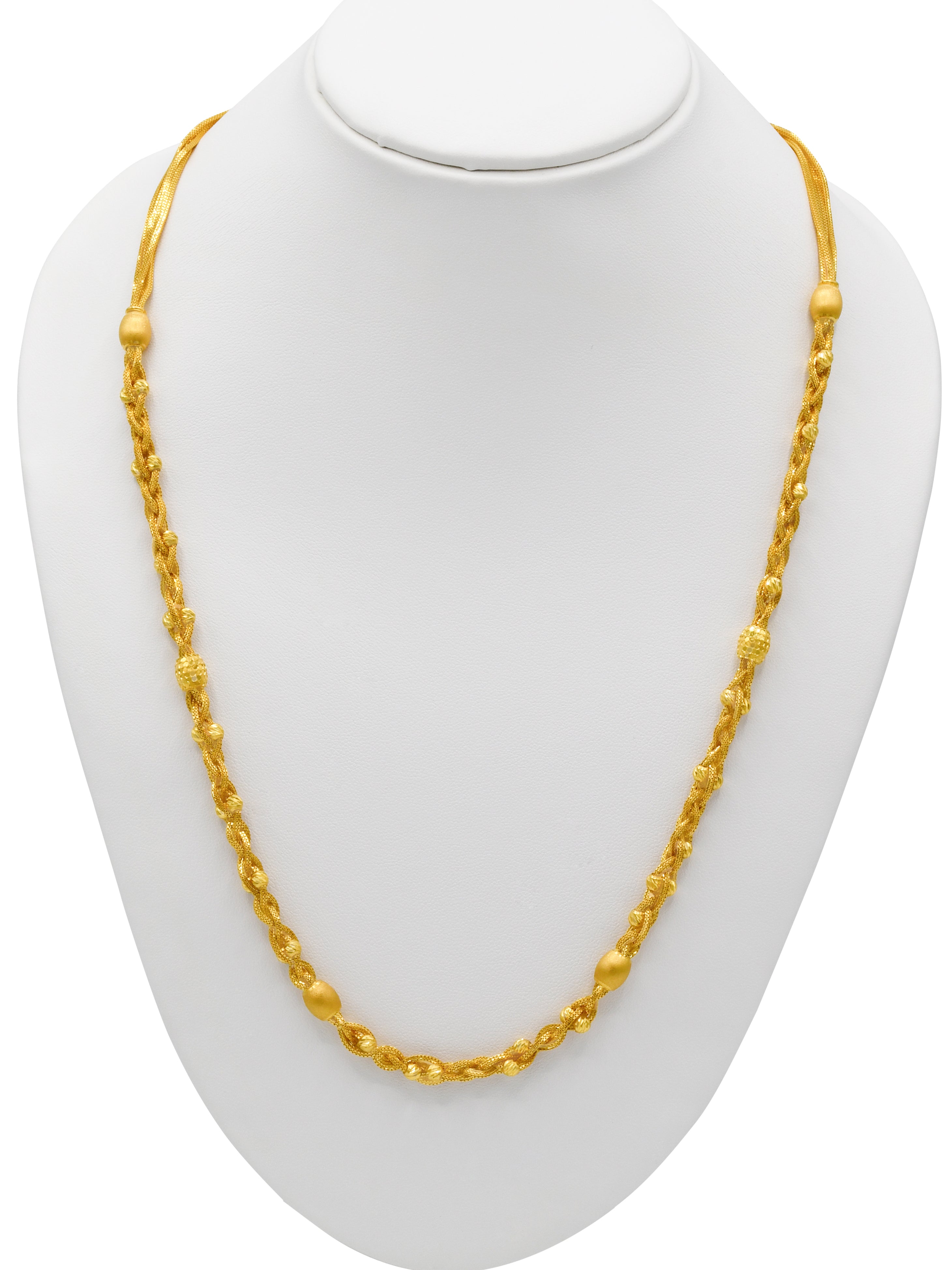 22ct Gold Ball Choti Fancy Chain - Roop Darshan