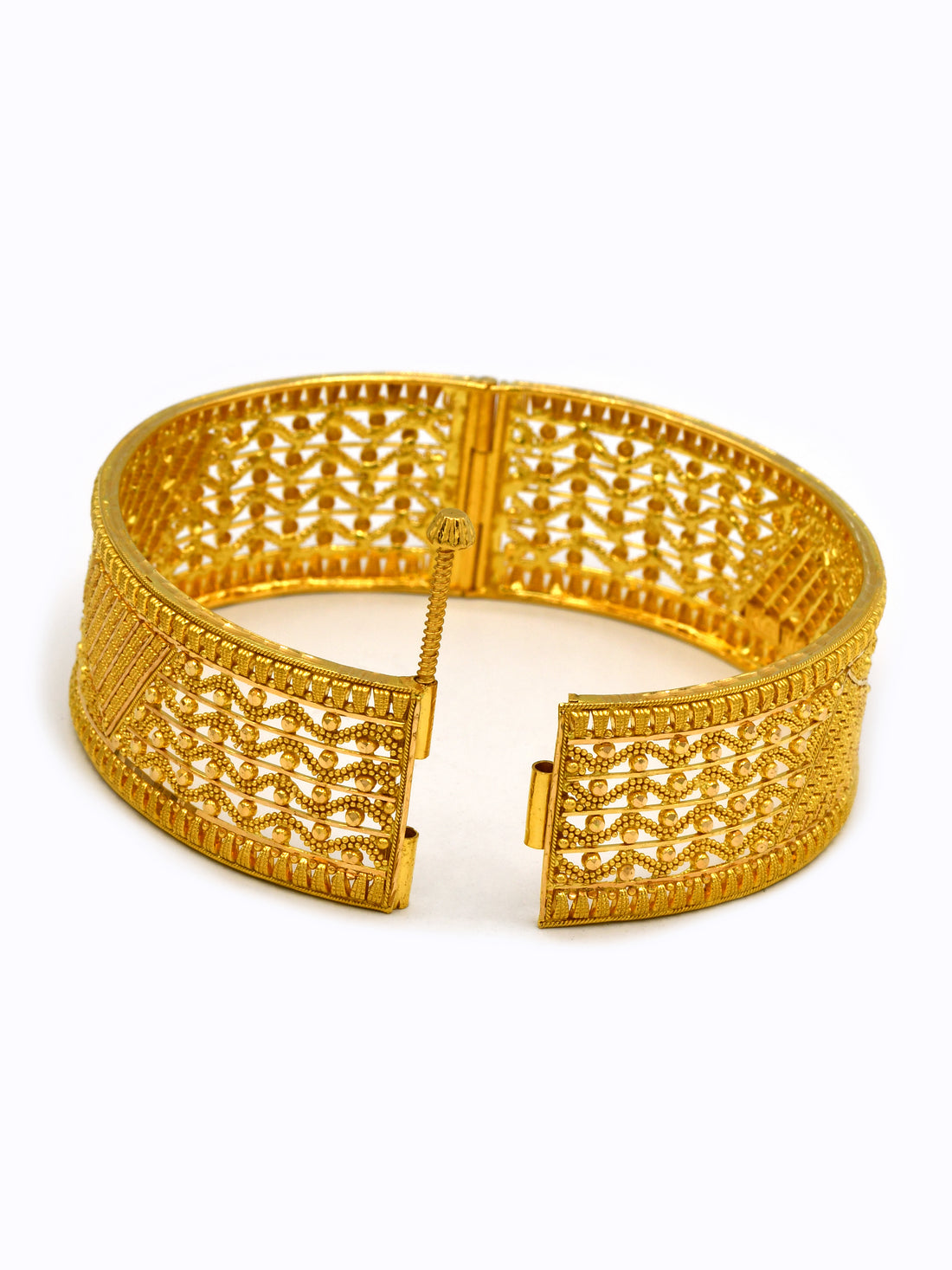 22ct Gold 1 Piece Patta Screw Bangle