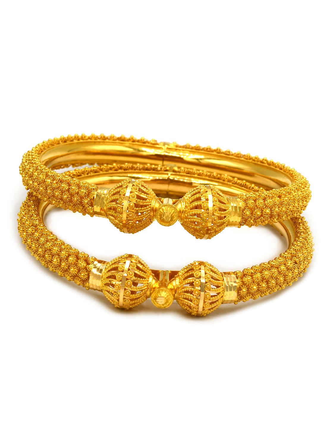 22ct Gold Pair Screw Bangle