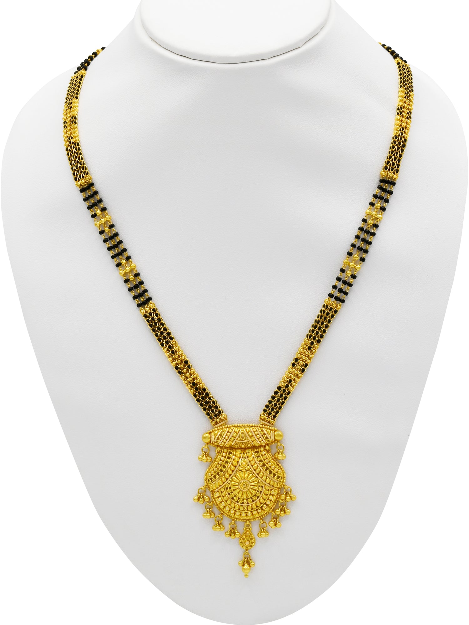 22ct Gold 3 Row Long Mangal Sutra