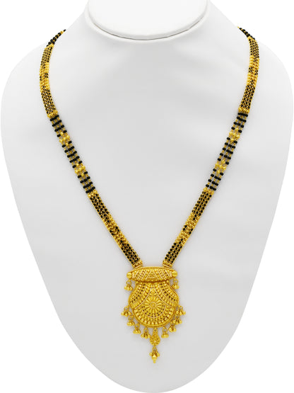 22ct Gold 3 Row Long Mangal Sutra