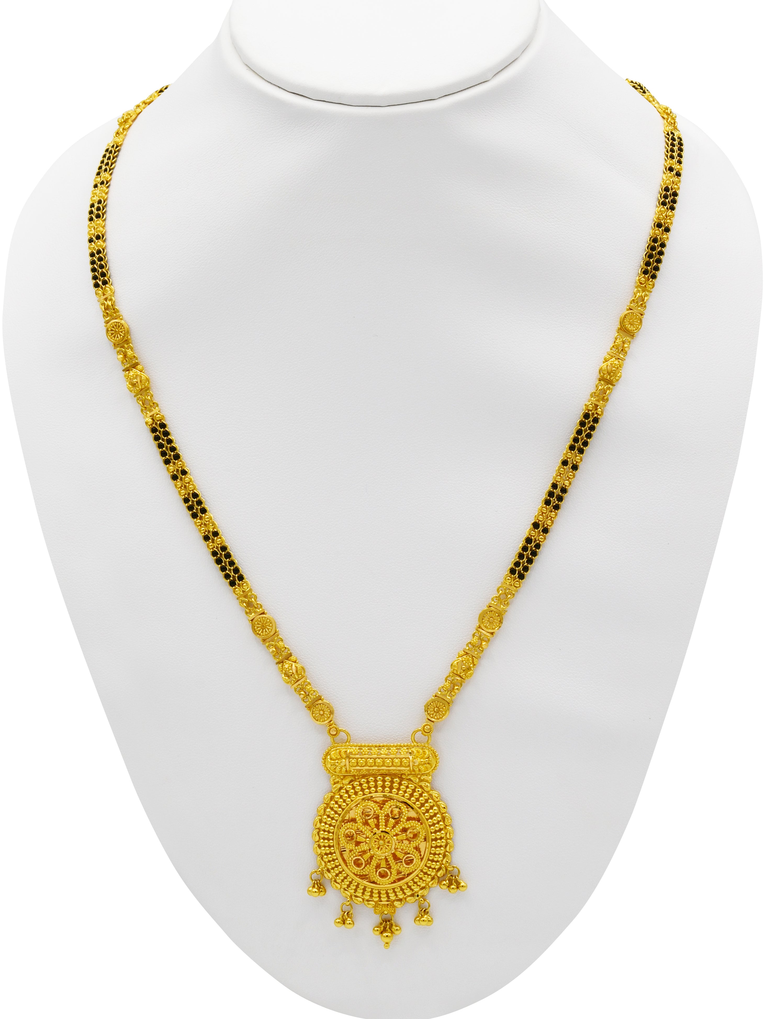 22ct Gold 2 Row Long Mangal Sutra