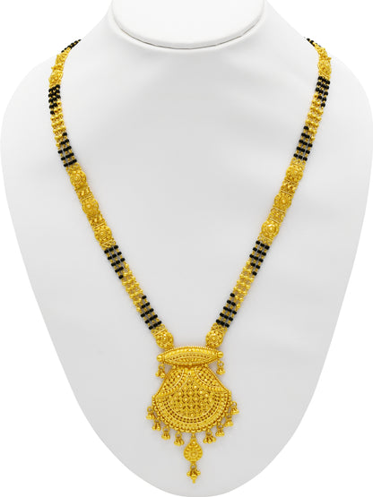 22ct Gold 3 Row Long Mangal Sutra