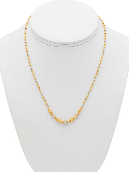 22ct Gold Two Tone Ball Fancy Chain