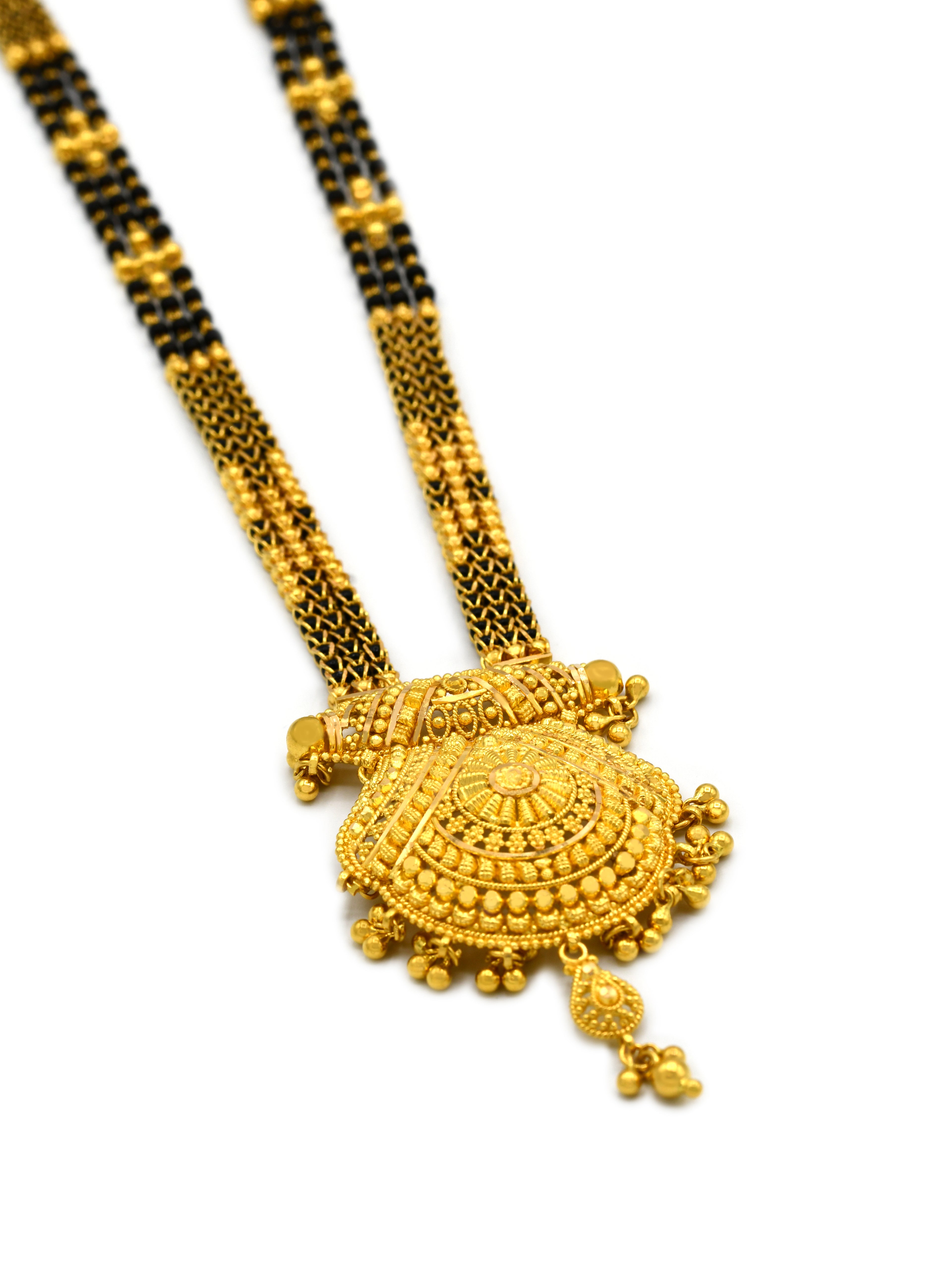 22ct Gold 3 Row Long Mangal Sutra