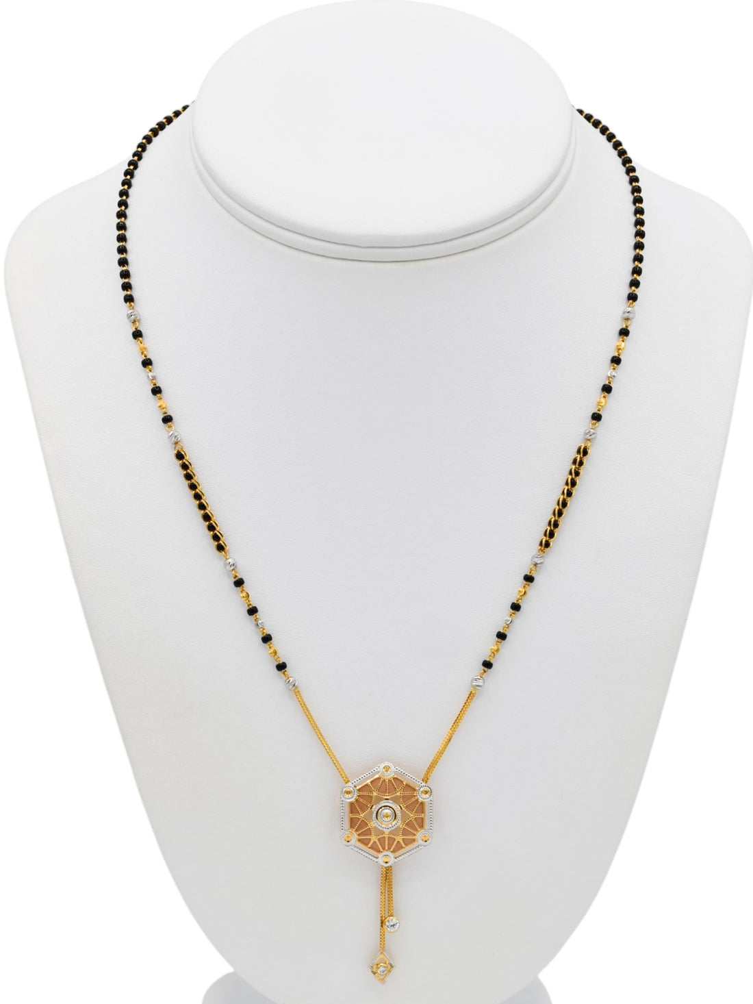 22ct Gold Rose Gold  Two Tone Ball Mangal Sutra