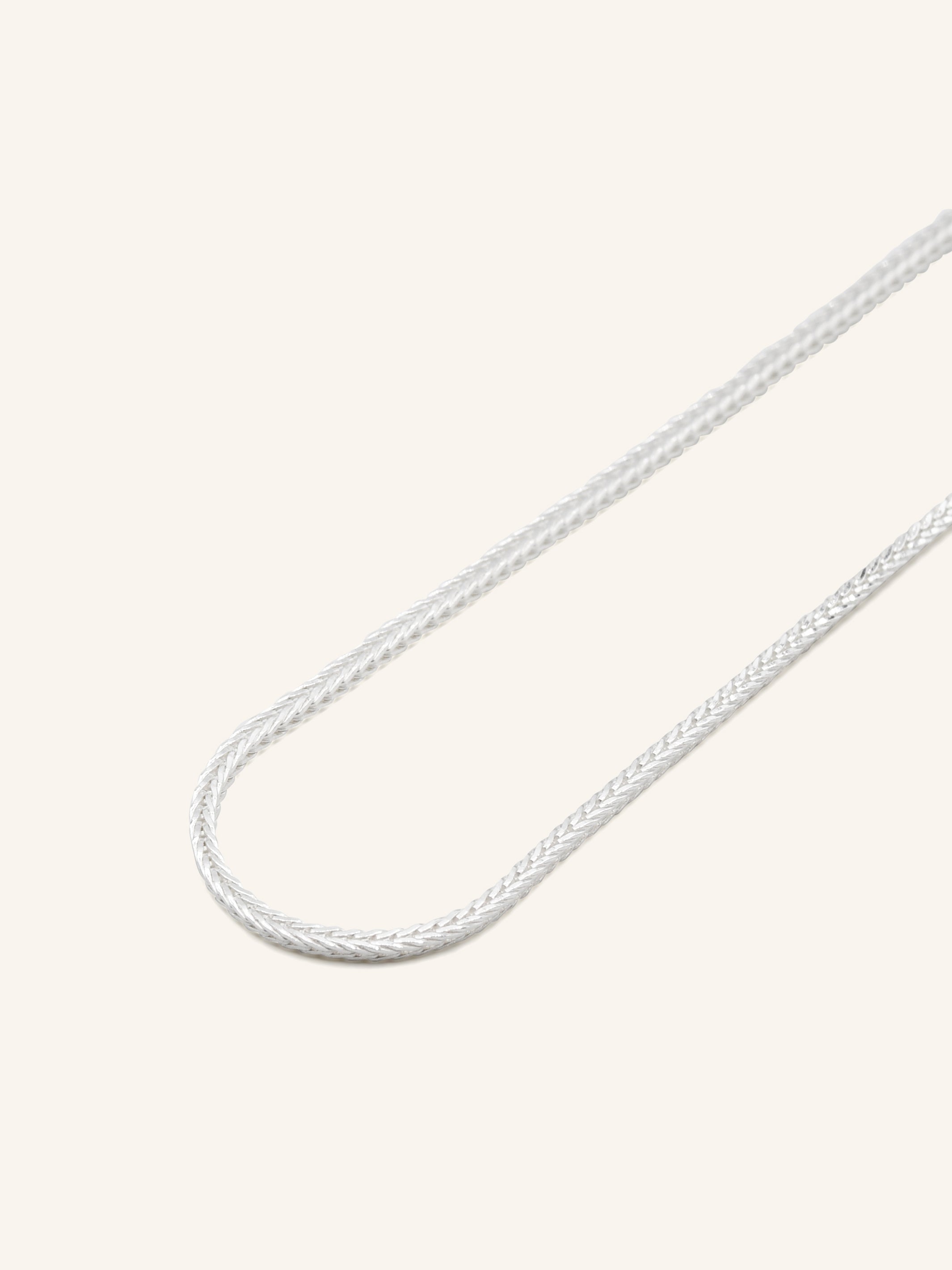 925 Sterling Silver Fox Tail Chain 40cm