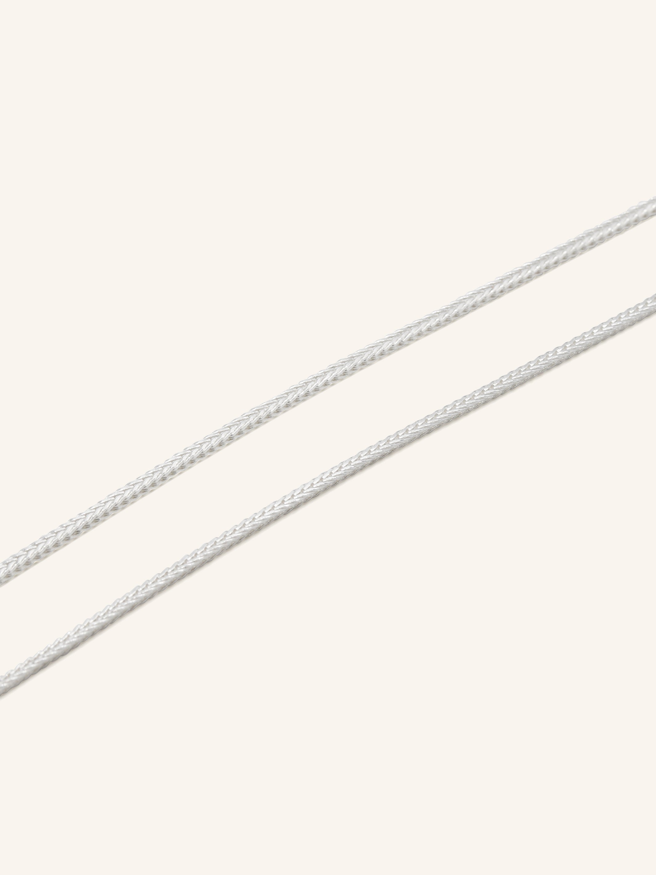 925 Sterling Silver Fox Tail Chain 40cm