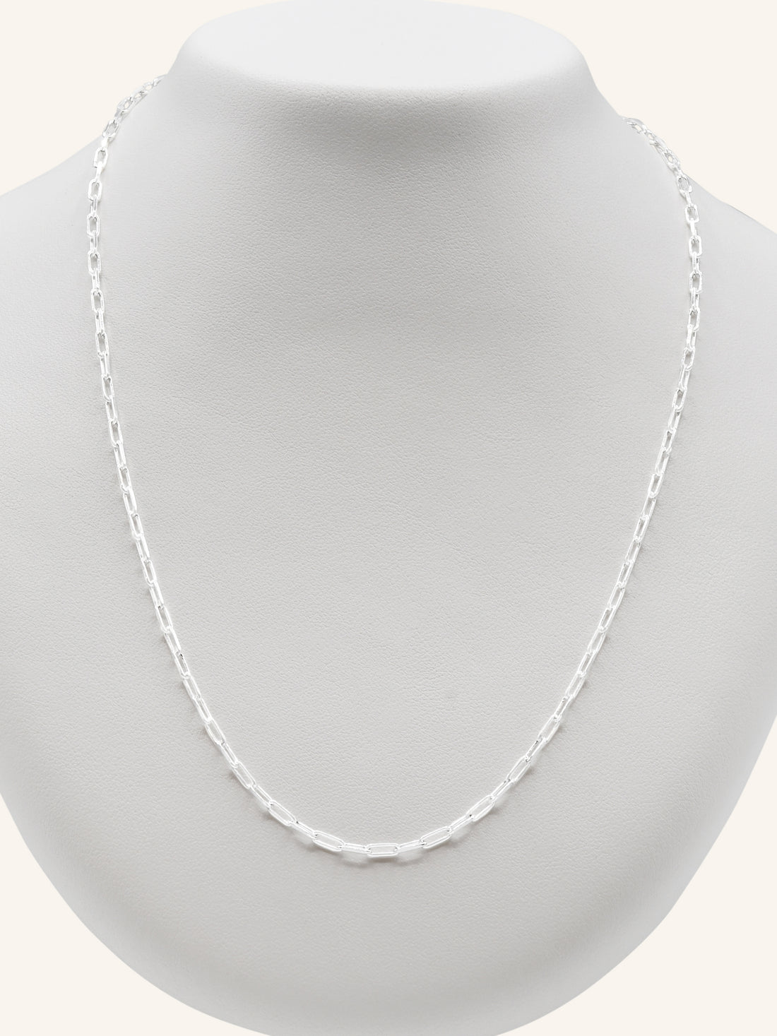 925 Sterling Silver Paperclip Chain 50 cm