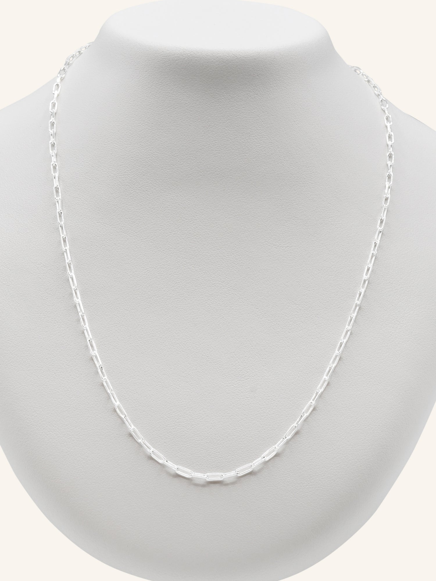925 Sterling Silver Paperclip Chain 50 cm