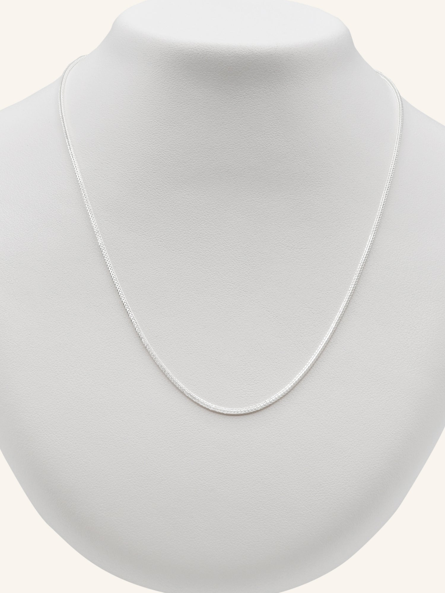 925 Sterling Silver Fox Tail Chain 45 cm
