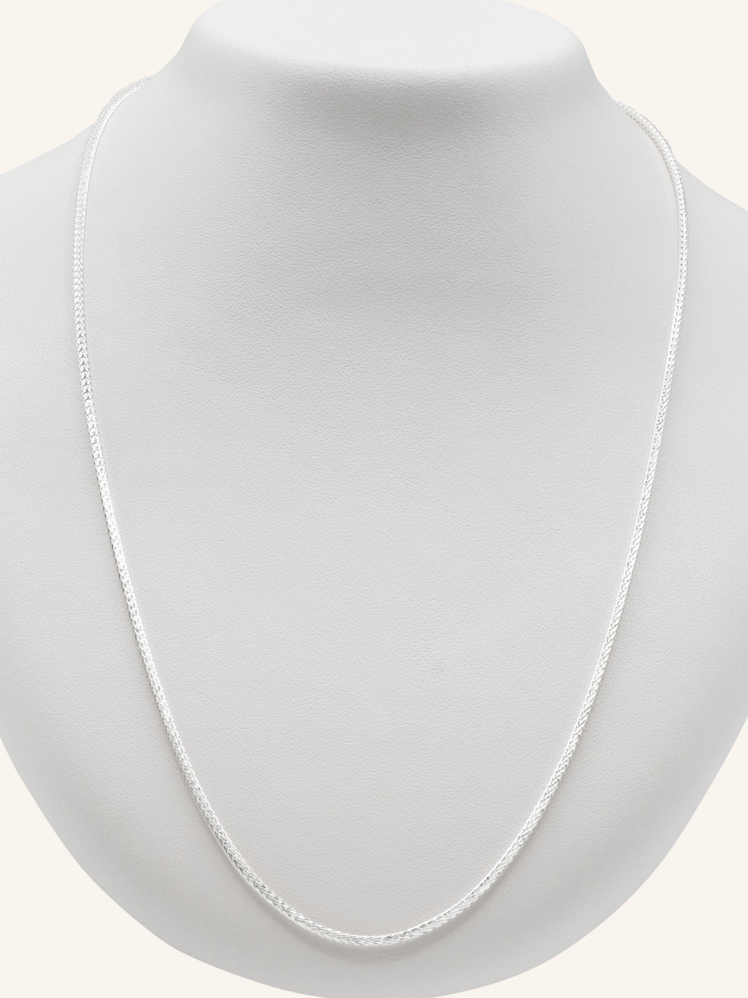 925 Sterling Silver Fox Tail Chain 50cm
