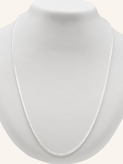 925 Sterling Silver Fox Tail Chain 55cm