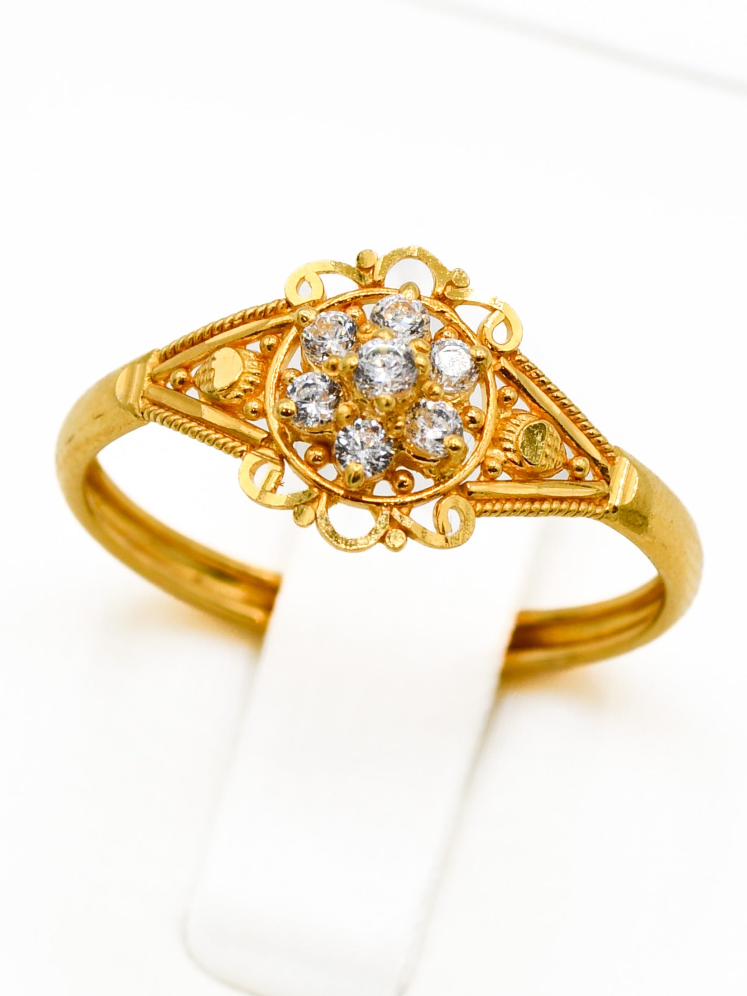 22ct Gold CZ Ladies Ring – Roop Darshan - Main Image