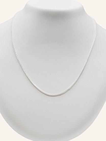 925 Sterling Silver Fox Tail Chain 45cm