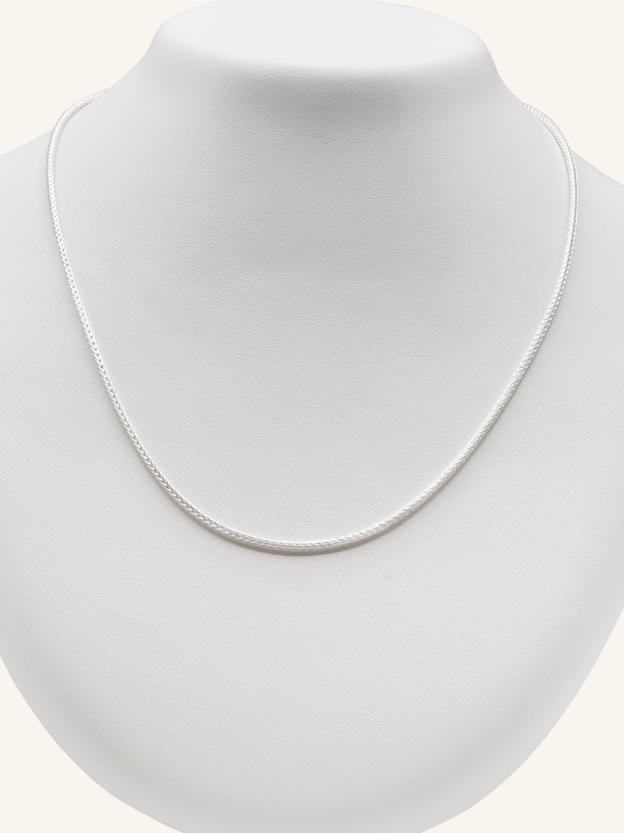 925 Sterling Silver Foxtail Chain 45cm