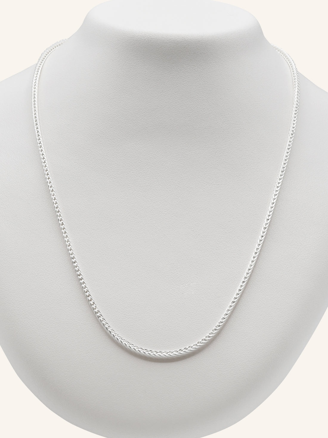 925 Sterling Silver Fox Tail Chain 50cm