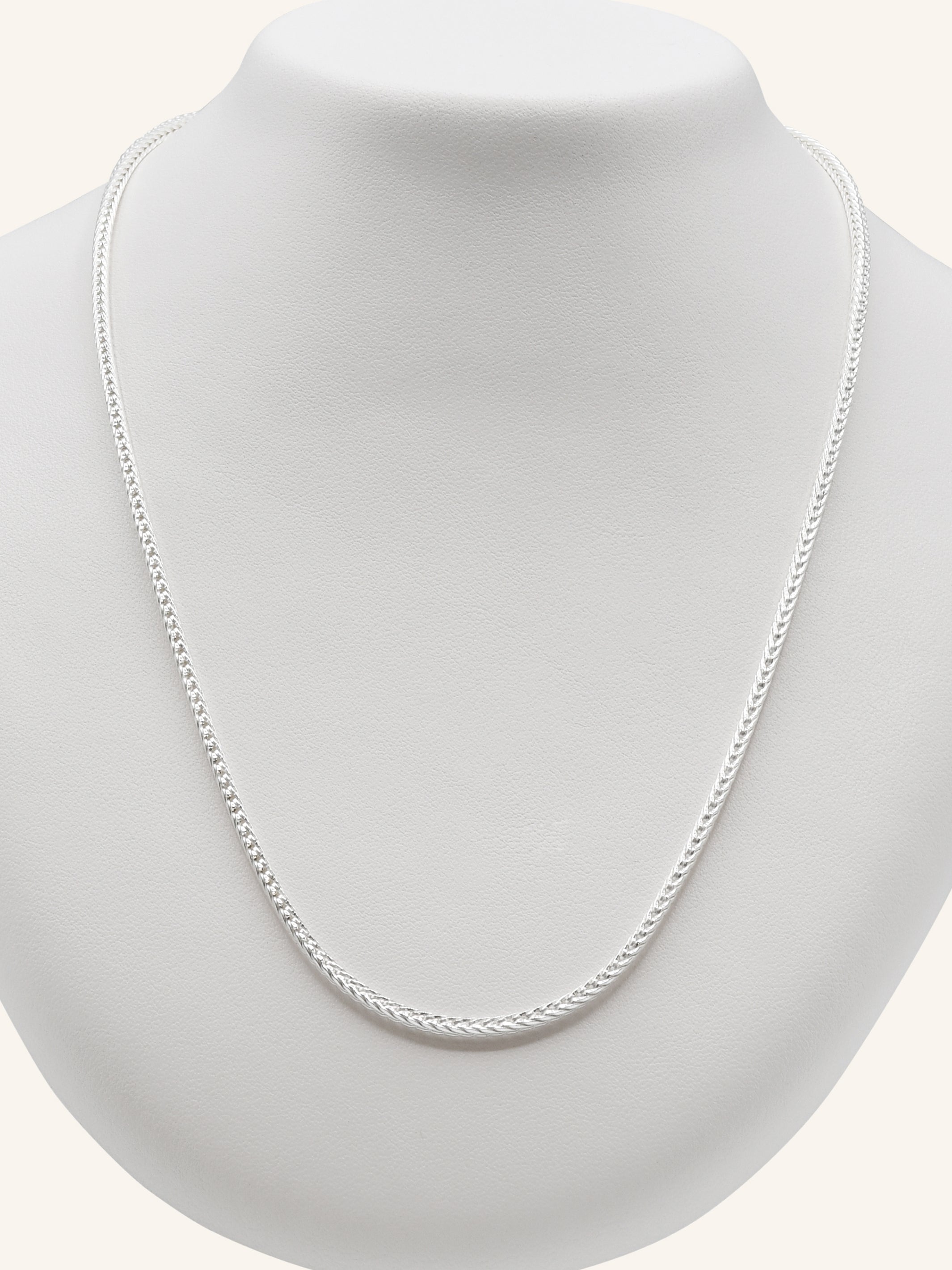 925 Sterling Silver Fox Tail Chain 50cm