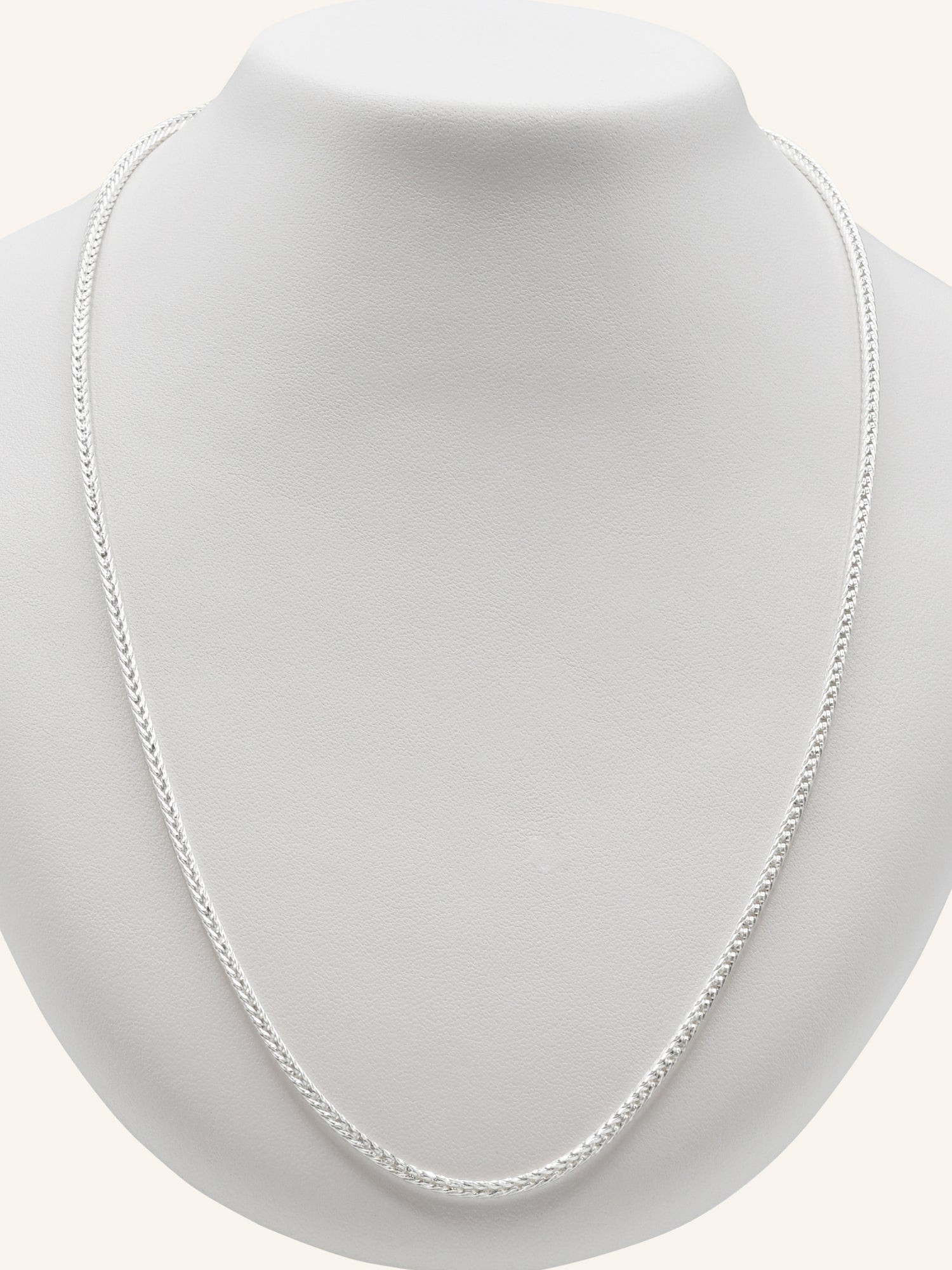 925 Sterling Silver Fox Tail  Chain 55cm