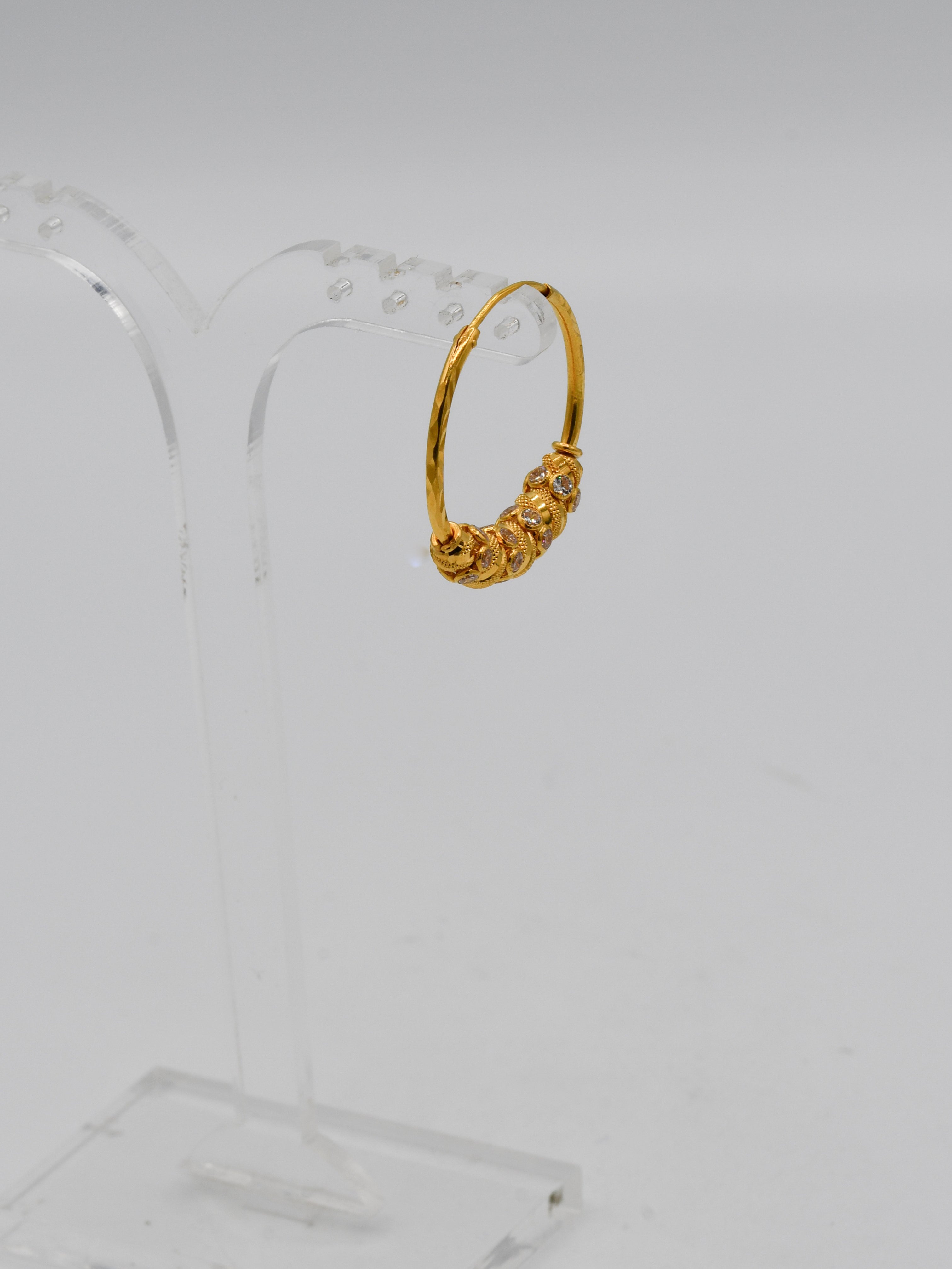 22ct Gold CZ Ball Bali - Roop Darshan