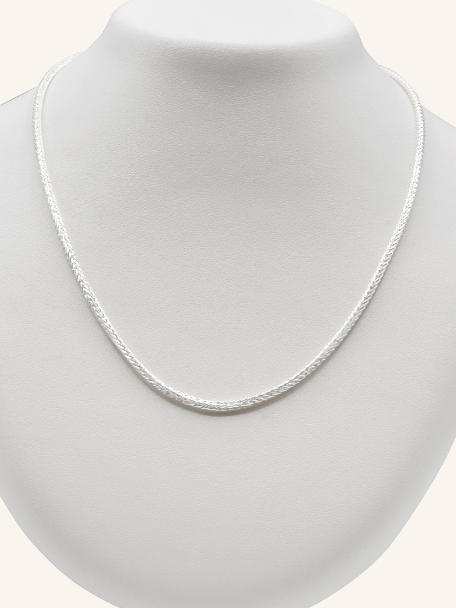 925 Sterling Silver Fox Tail Chain 45cm