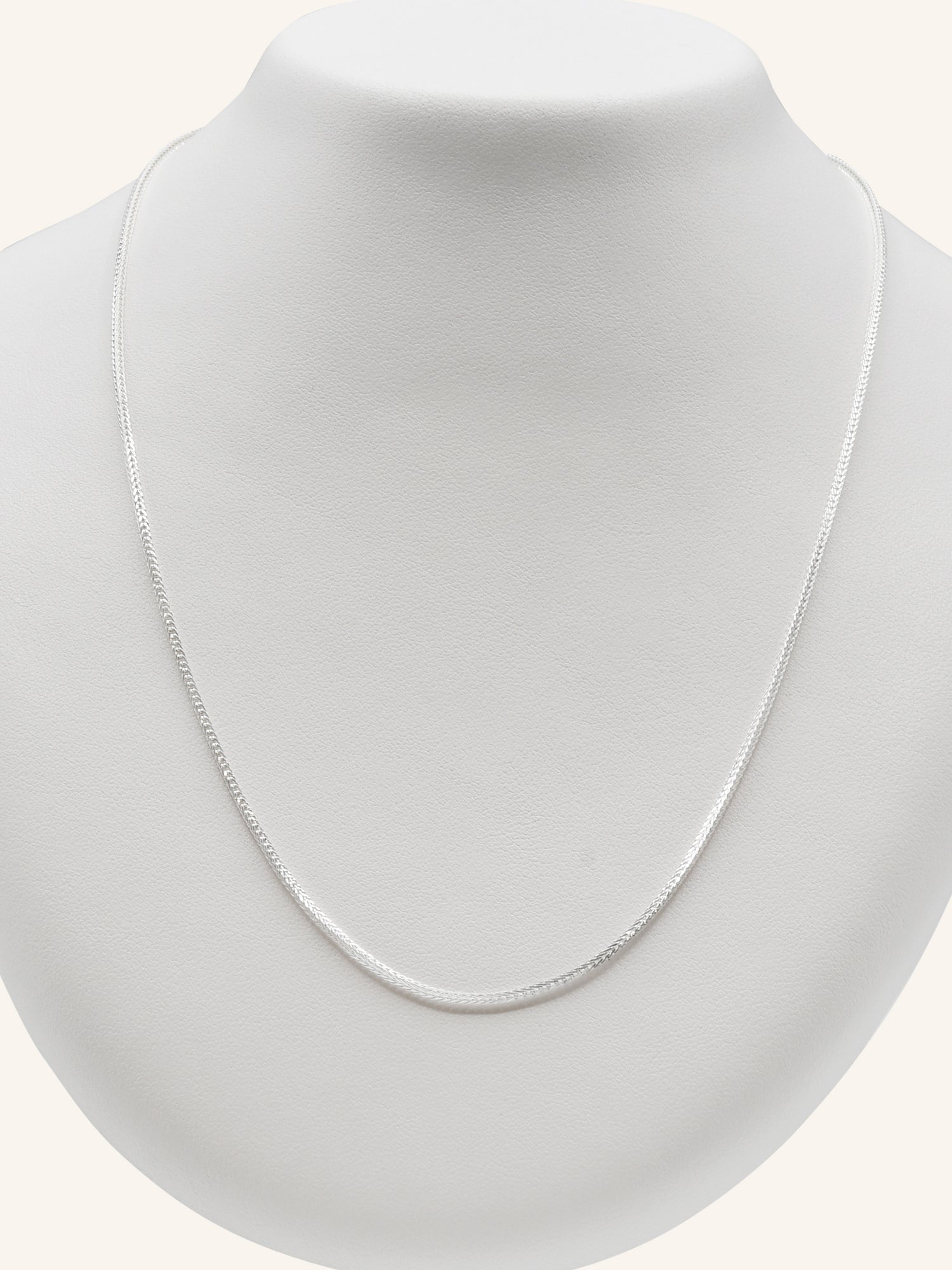 925 Sterling Silver Fox Tail Chain 50cm