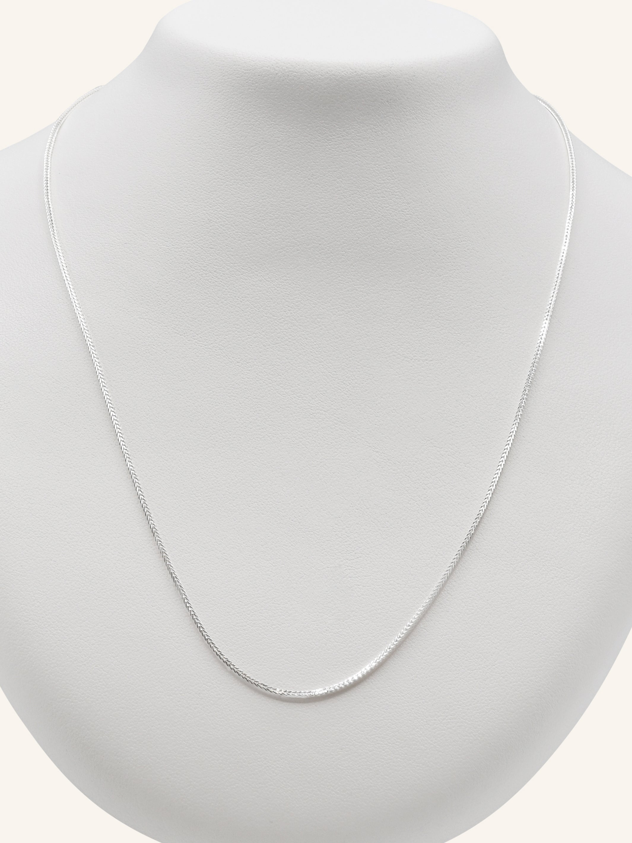 925 Sterling Silver Fox Tail Chain 50cm