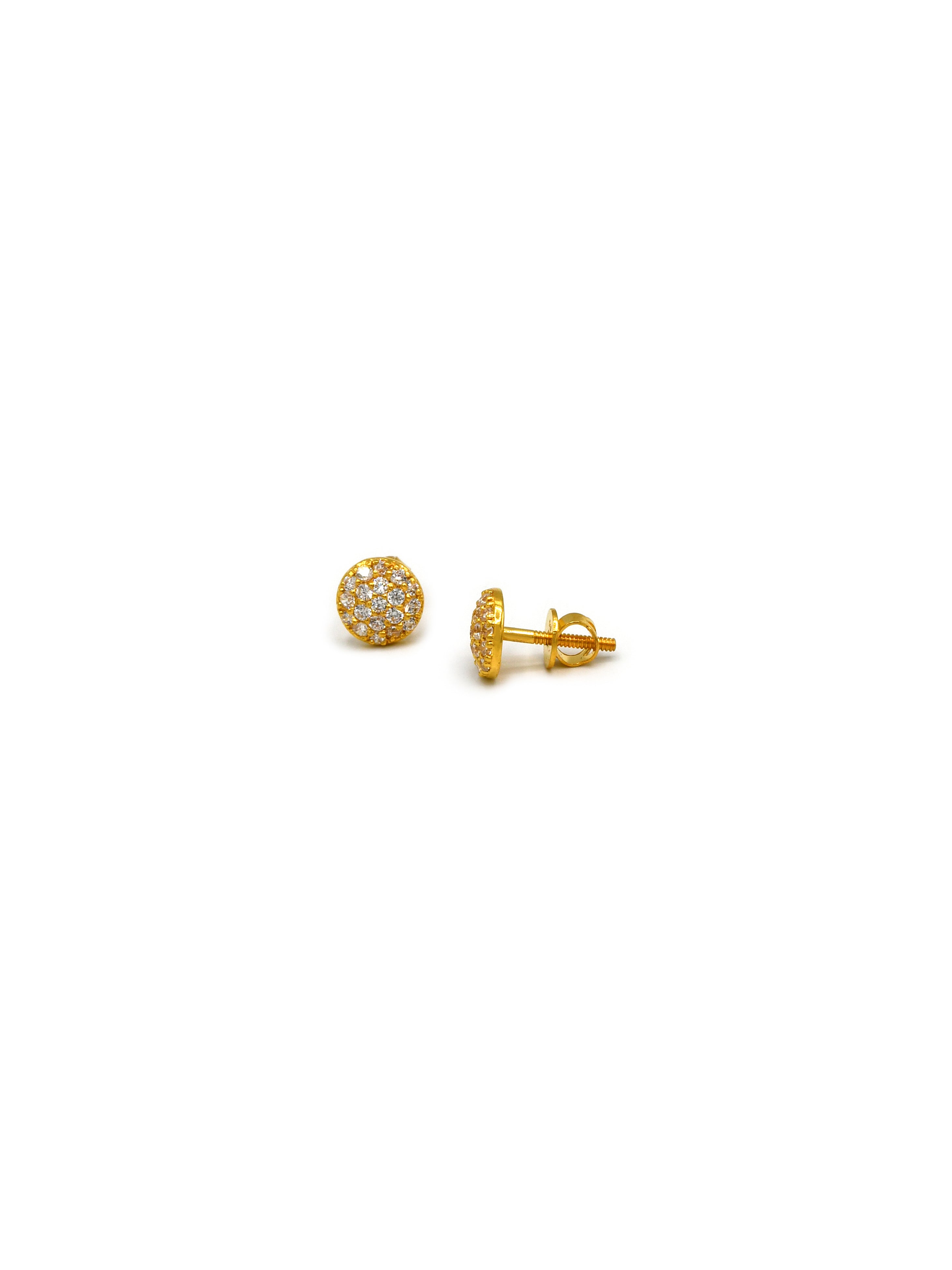 22ct Gold CZ Stud Earrings - Roop Darshan