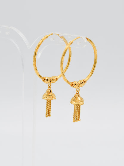 22ct Gold Ball Jhumki Bali