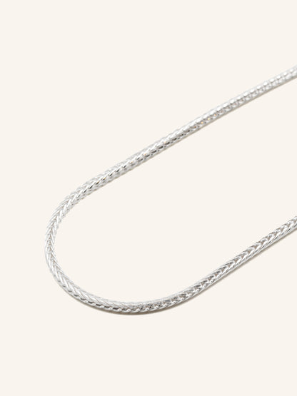 925 Sterling Silver Fox Tail Chain 55cm