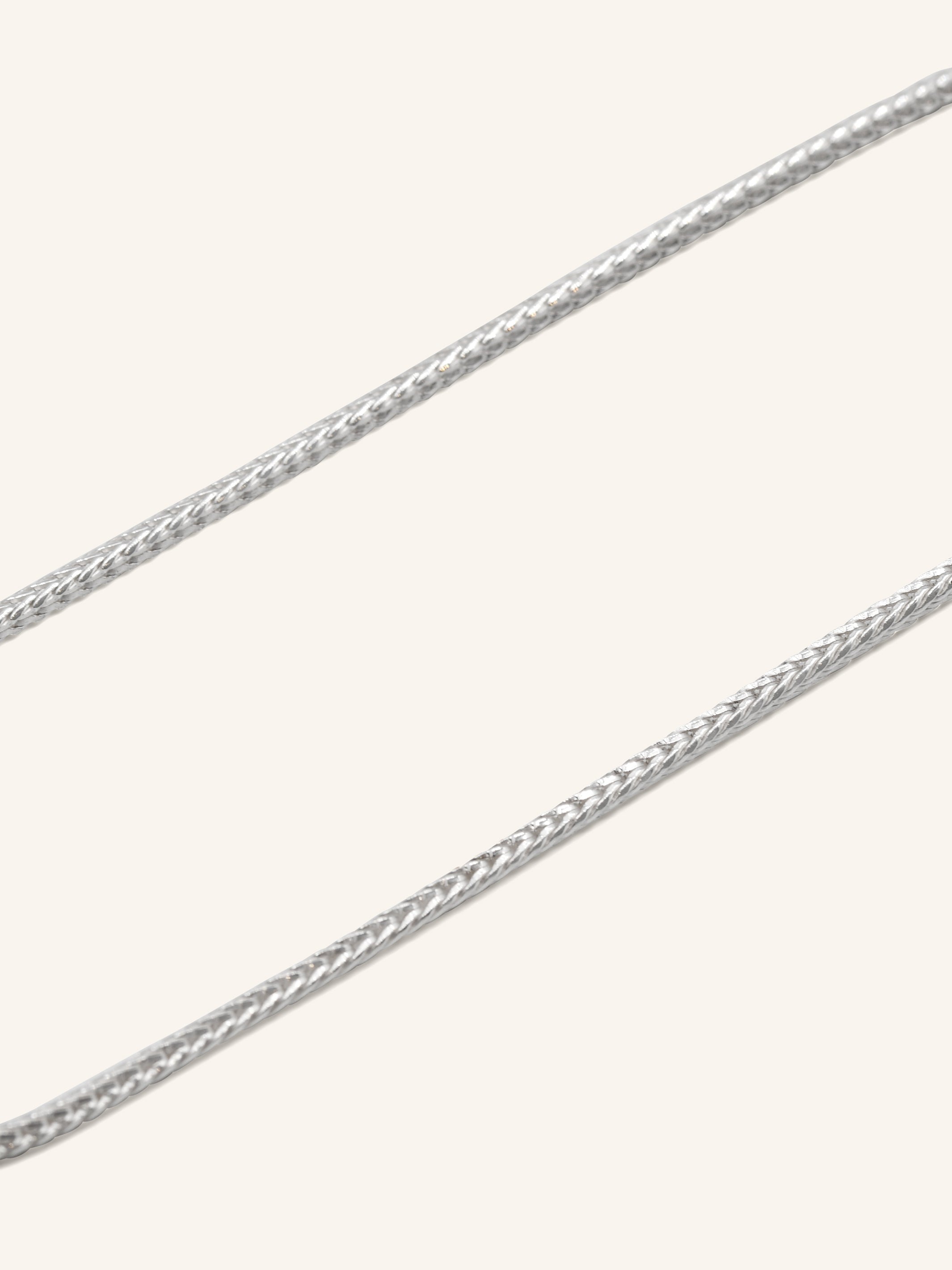 925 Sterling Silver Fox Tail Chain 55cm