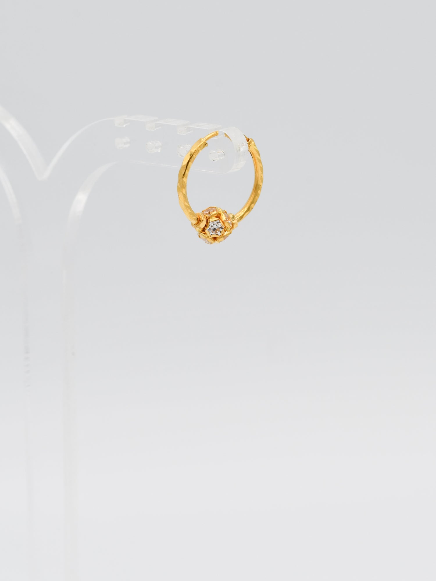 22ct Gold CZ Ball Bali