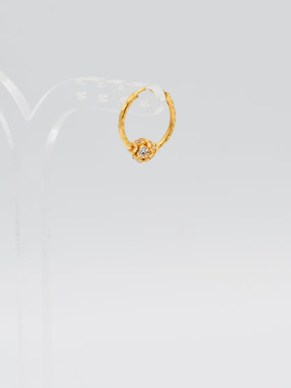 22ct Gold CZ Ball Bali