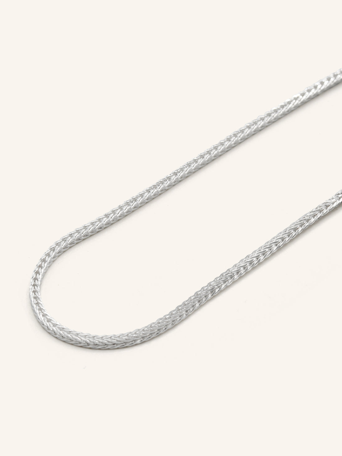 925 Sterling Silver Fox Tail Chain 45cm