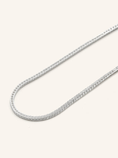 925 Sterling Silver Fox Tail Chain 45cm