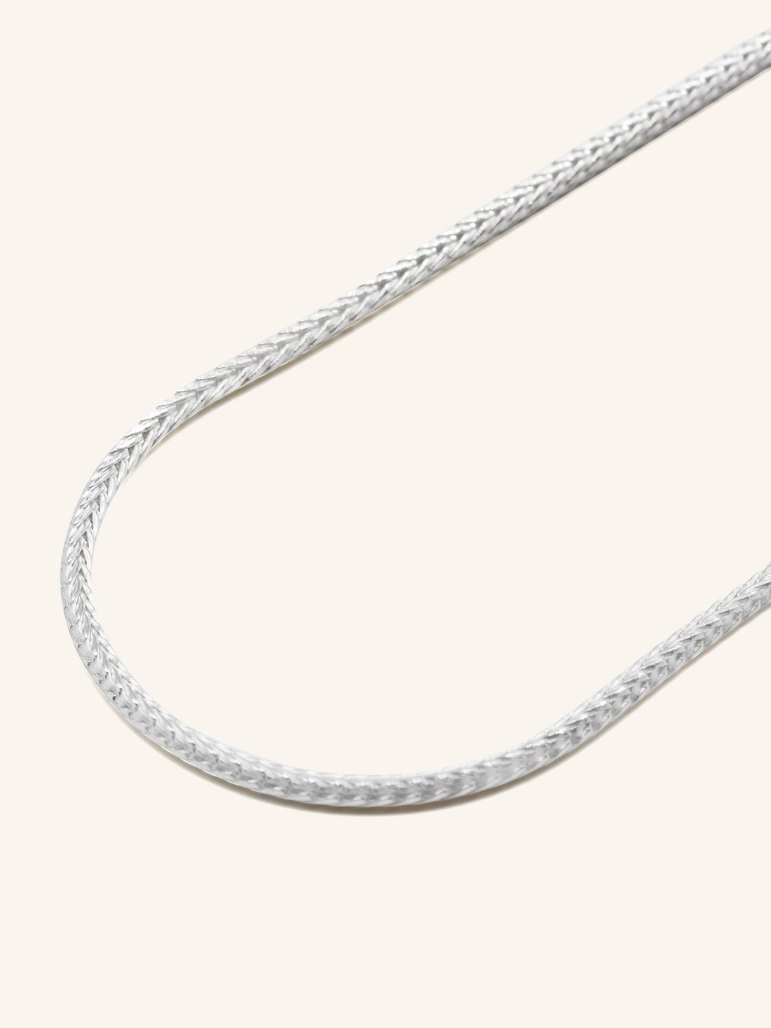 925 Sterling Silver Foxtail Chain 45cm