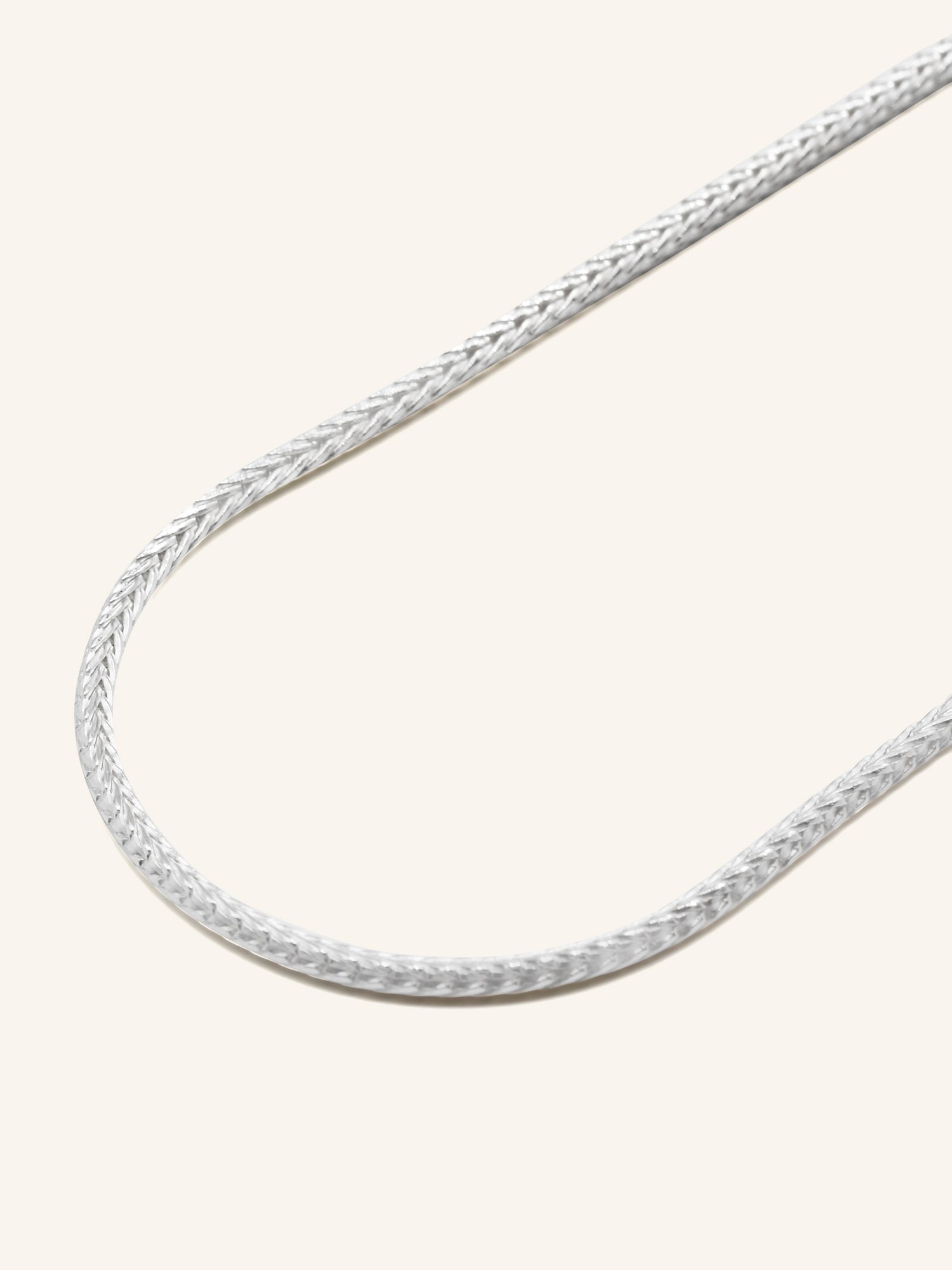 925 Sterling Silver Foxtail Chain 45cm
