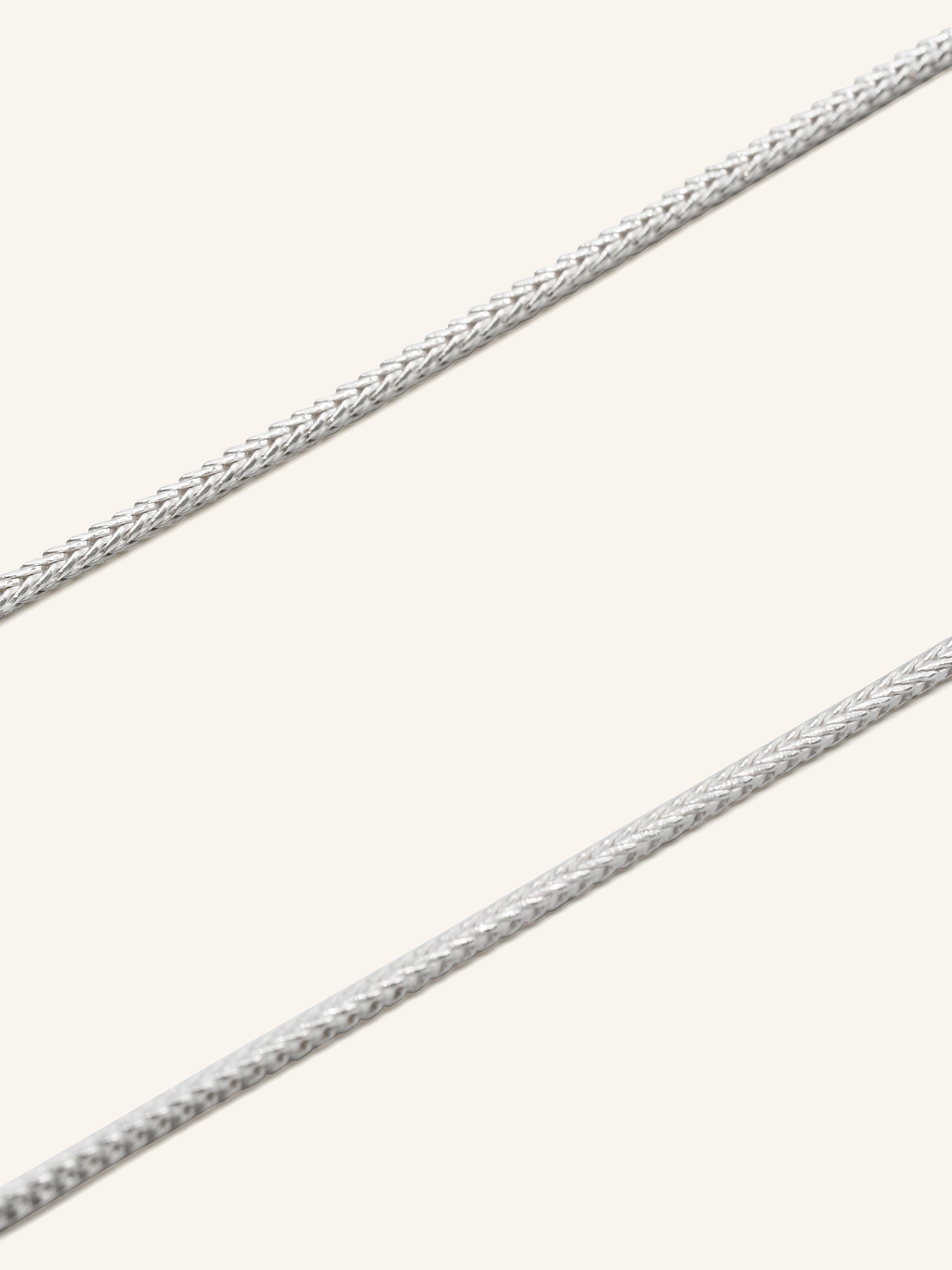 925 Sterling Silver Foxtail Chain 45cm