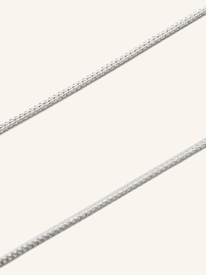 925 Sterling Silver Foxtail Chain 45cm