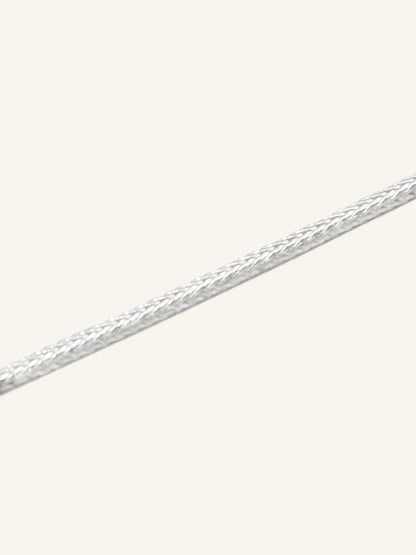 925 Sterling Silver Fox Tail Chain 50cm