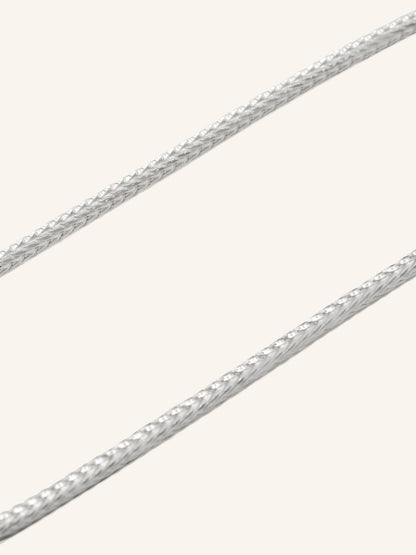 925 Sterling Silver Fox Tail  Chain 55cm