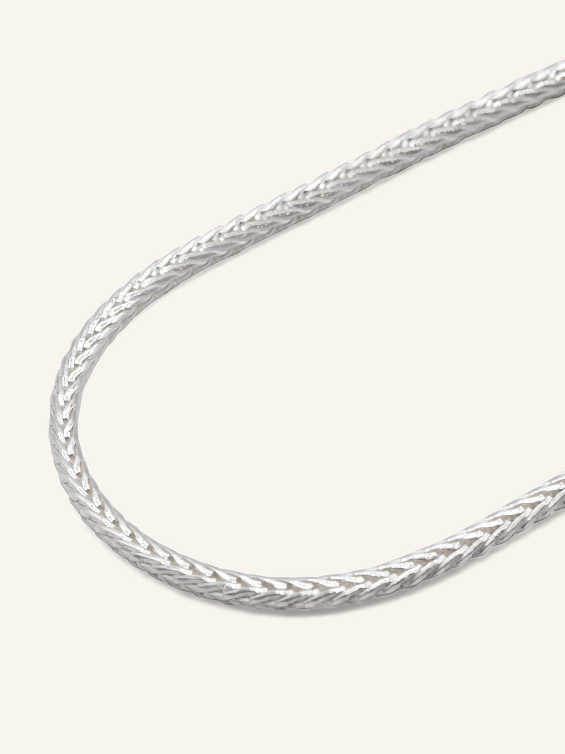 925 Sterling Silver Fox Tail Chain 45cm