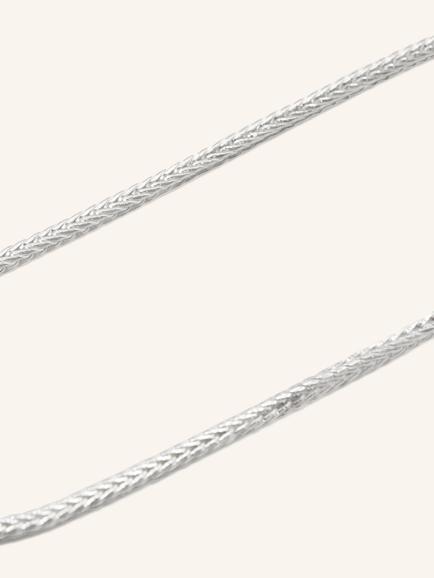925 Sterling Silver Fox Tail Chain 45cm