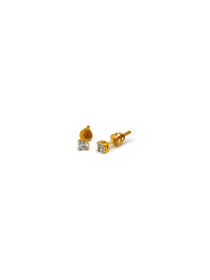22ct Gold CZ Stud Earrings