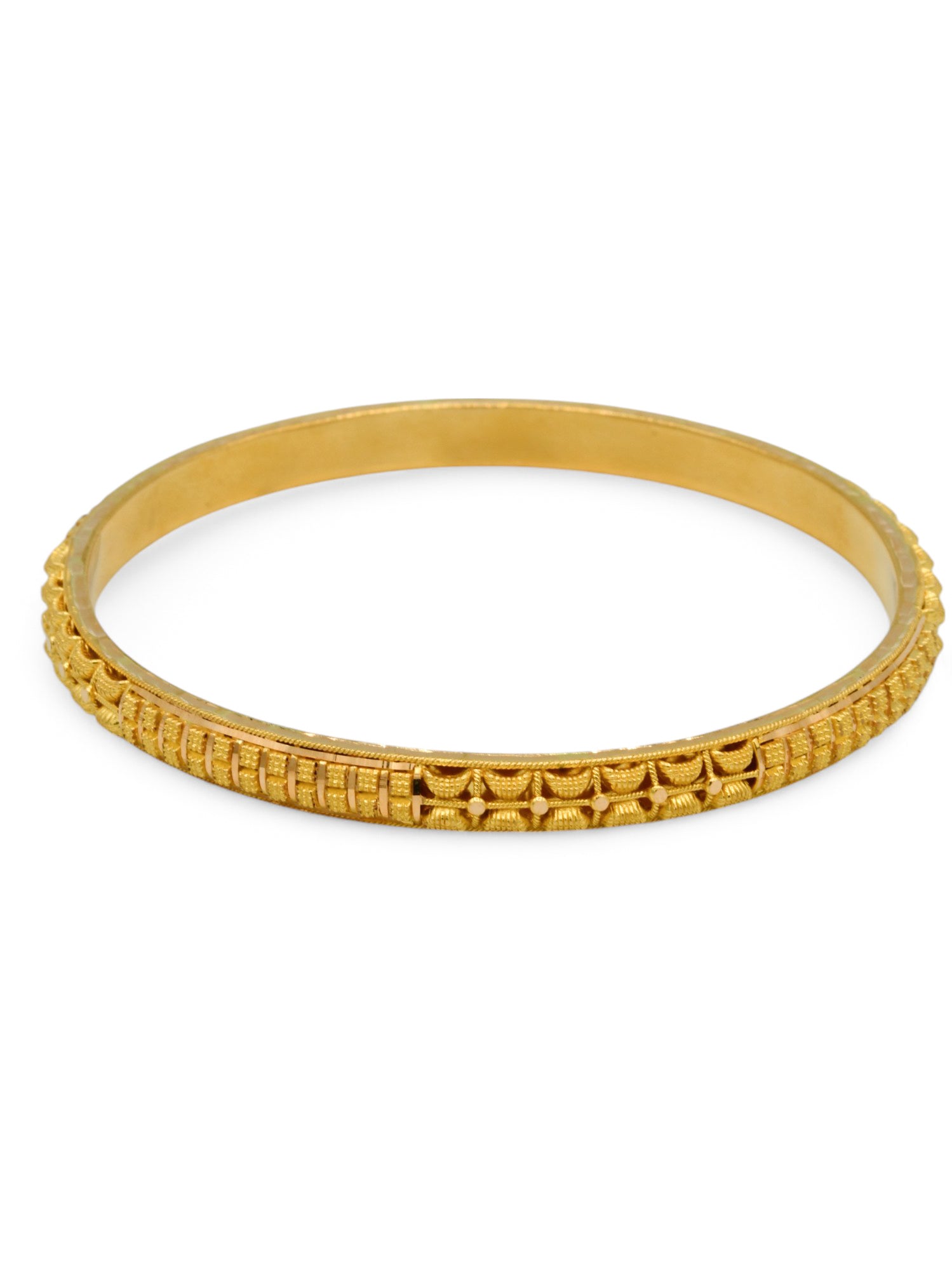 22ct Gold Filigree Pair Bangle