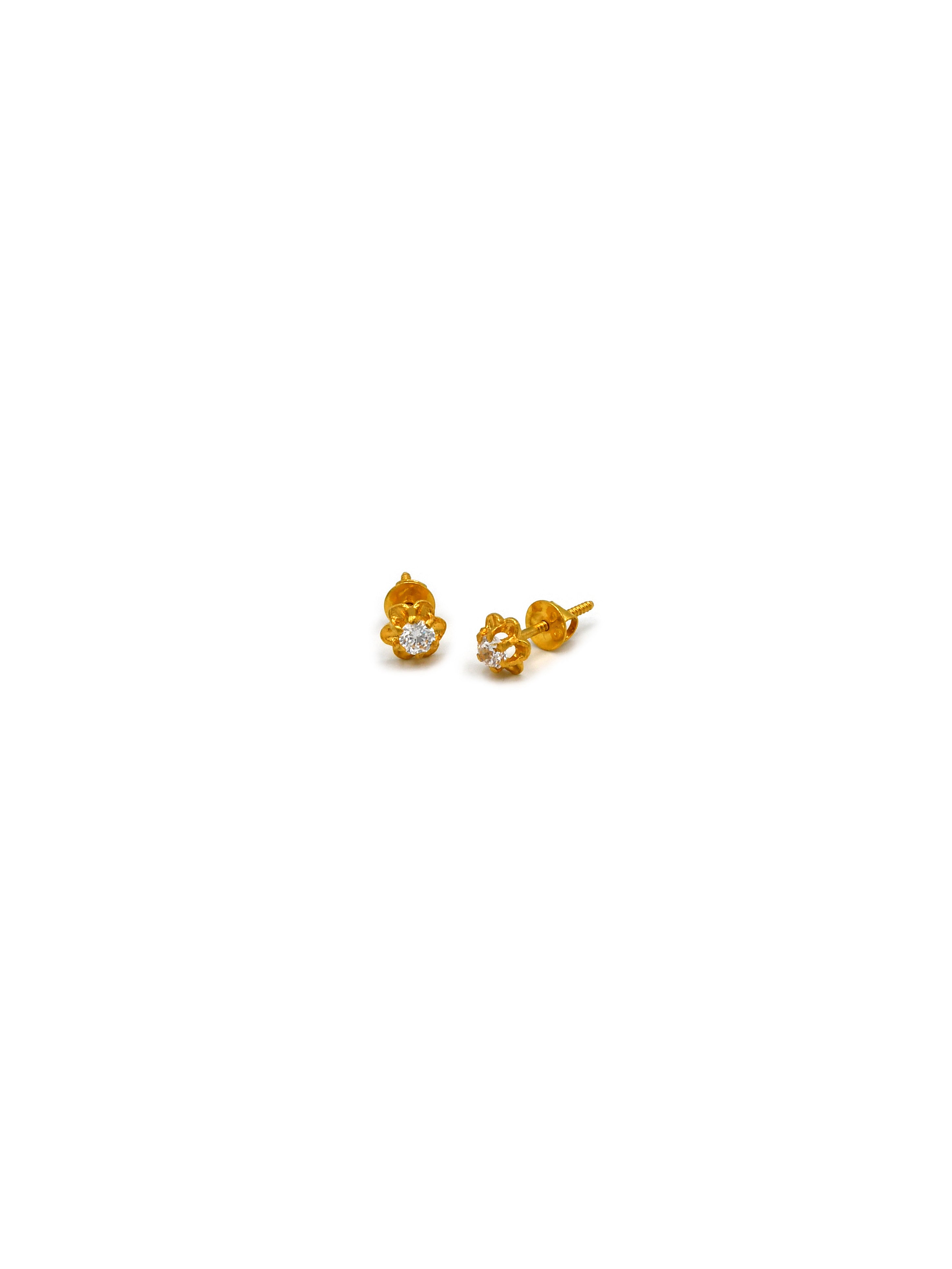 22ct Gold CZ Stud Earrings