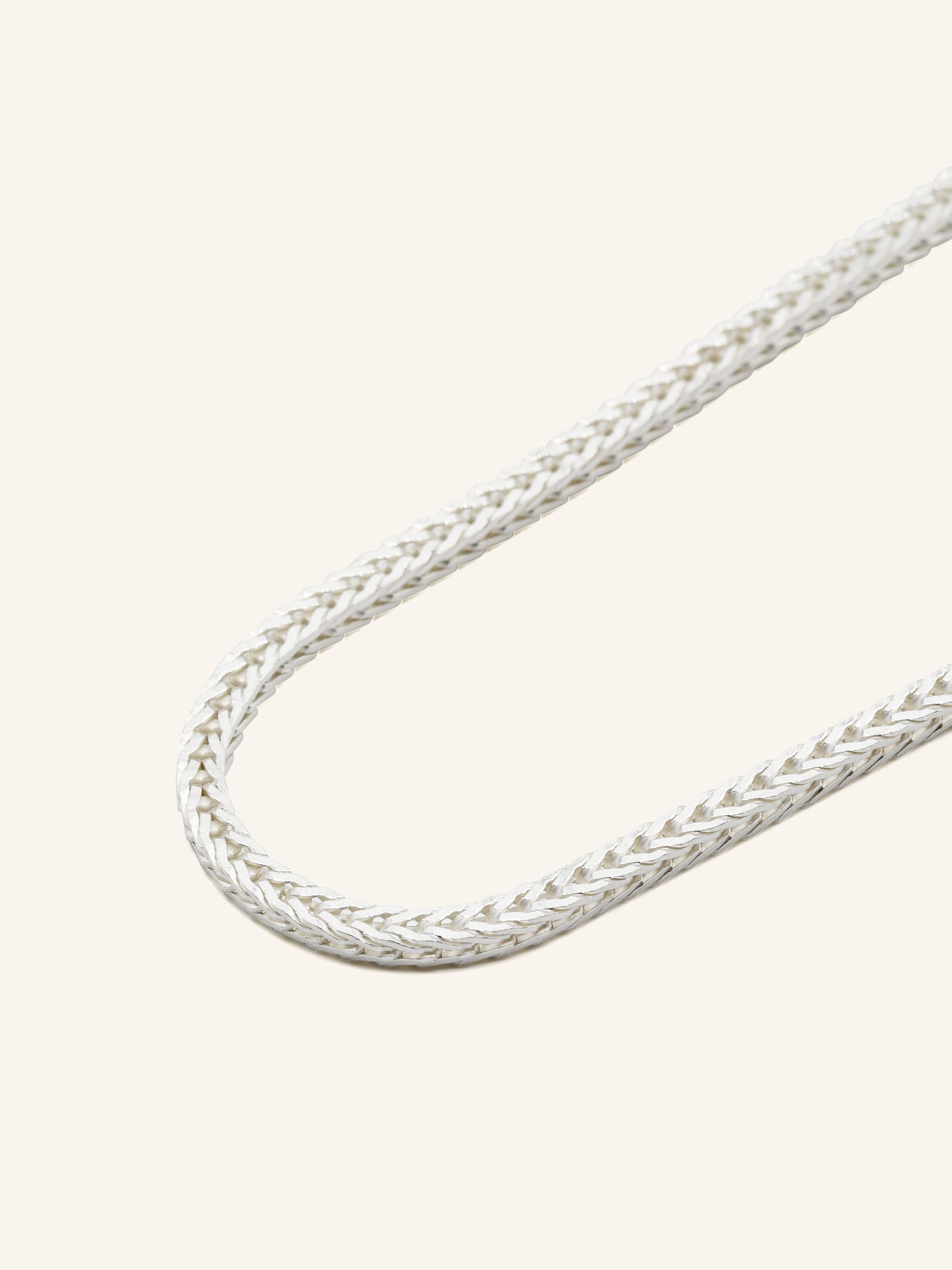 925 Sterling Silver Fox Tail Chain 45cm